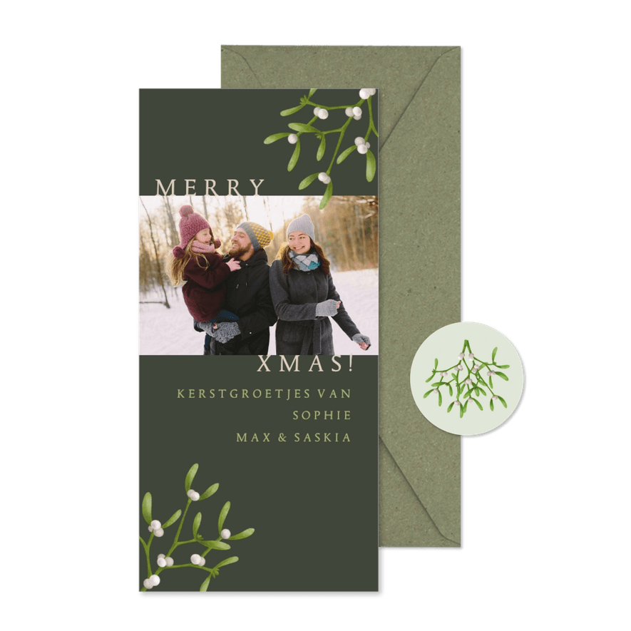 Foto kerstkaart maretakjes - Kaartimpressie