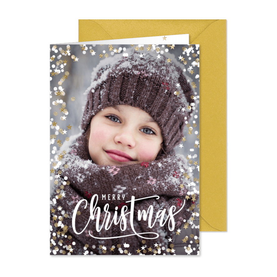 Foto kerstkaarten sterren - Kaartimpressie