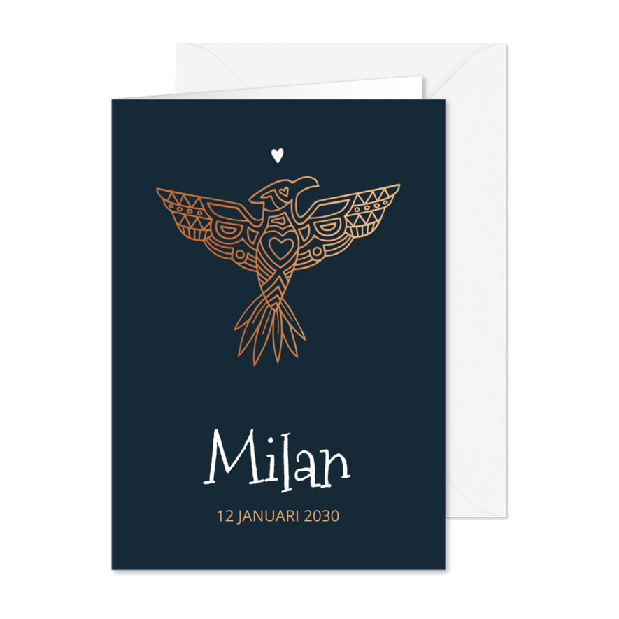 Geboorte havik koperlook - Kaartimpressie