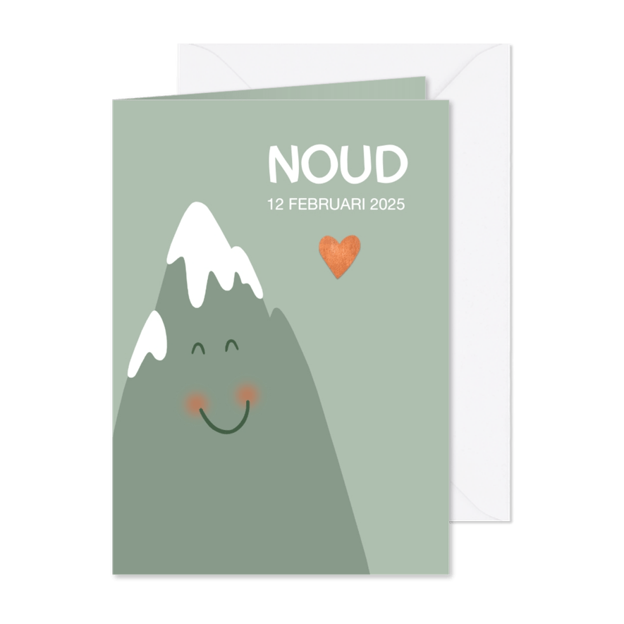 Geboorte winterse berg - Kaartimpressie