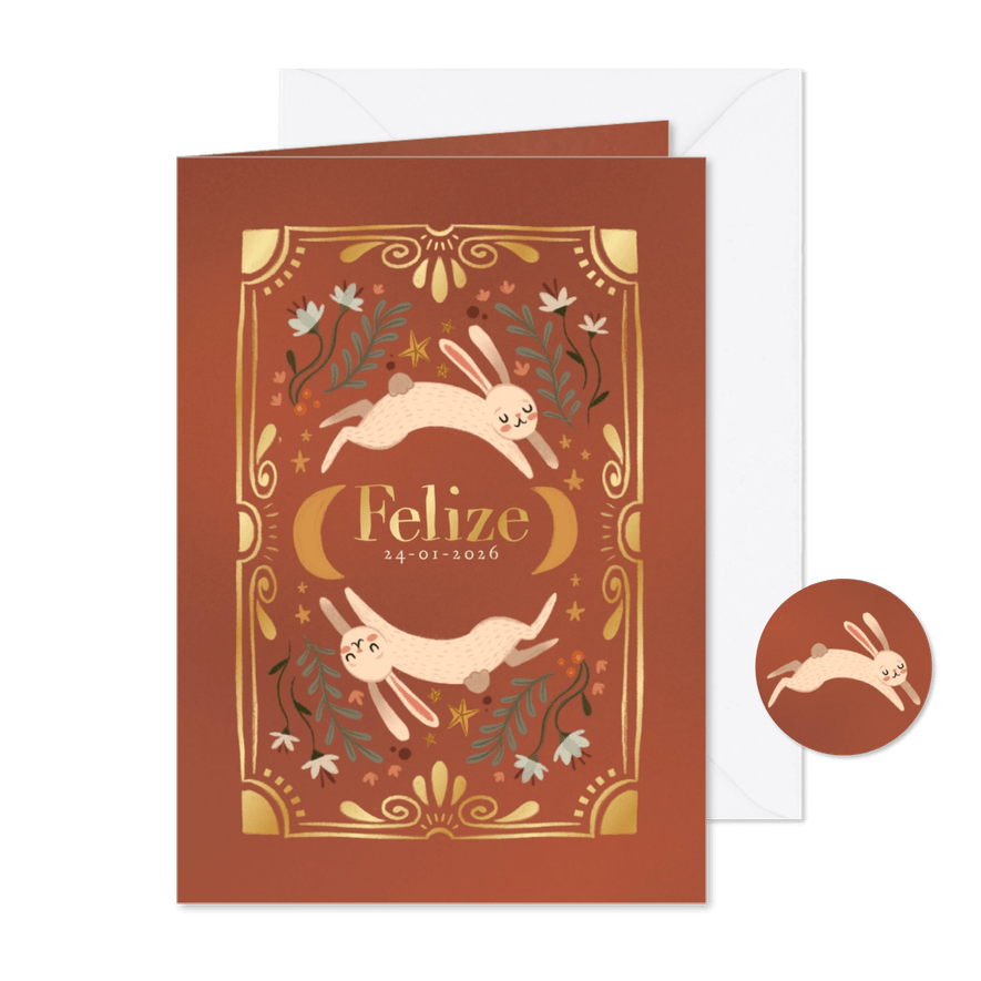 Geboortekaart mystiek  - Kaartimpressie