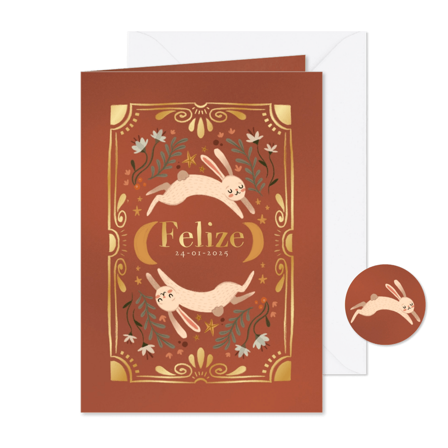 Geboortekaart mystiek - Kaartimpressie