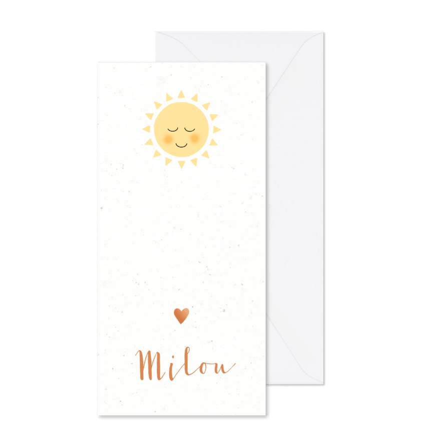 Geboortekaart ons zonnetje ben jij - Kaartimpressie