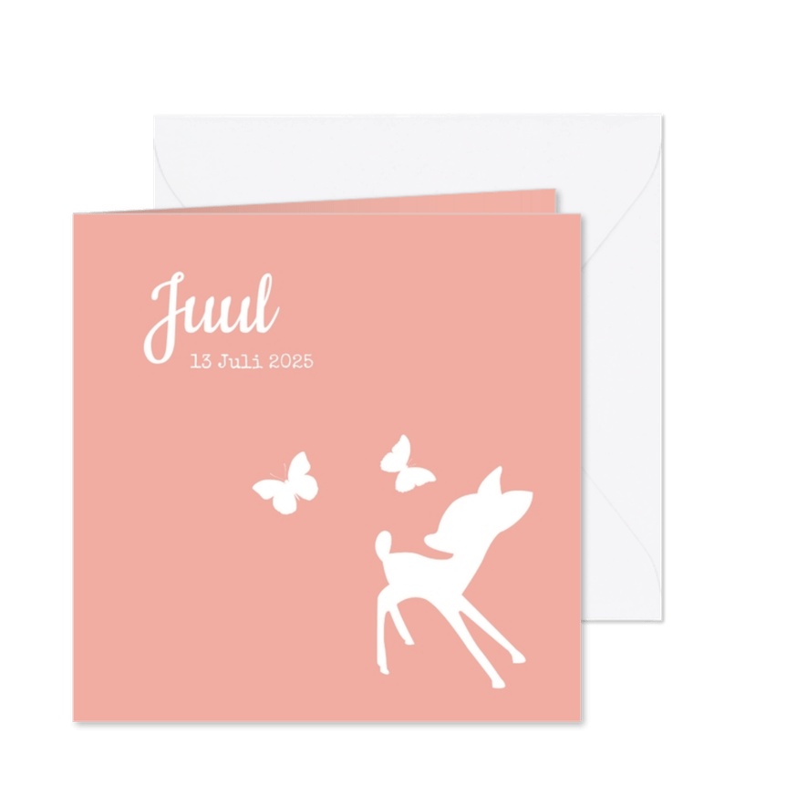 Geboortekaartje Bambi Silhouet - Kaartimpressie