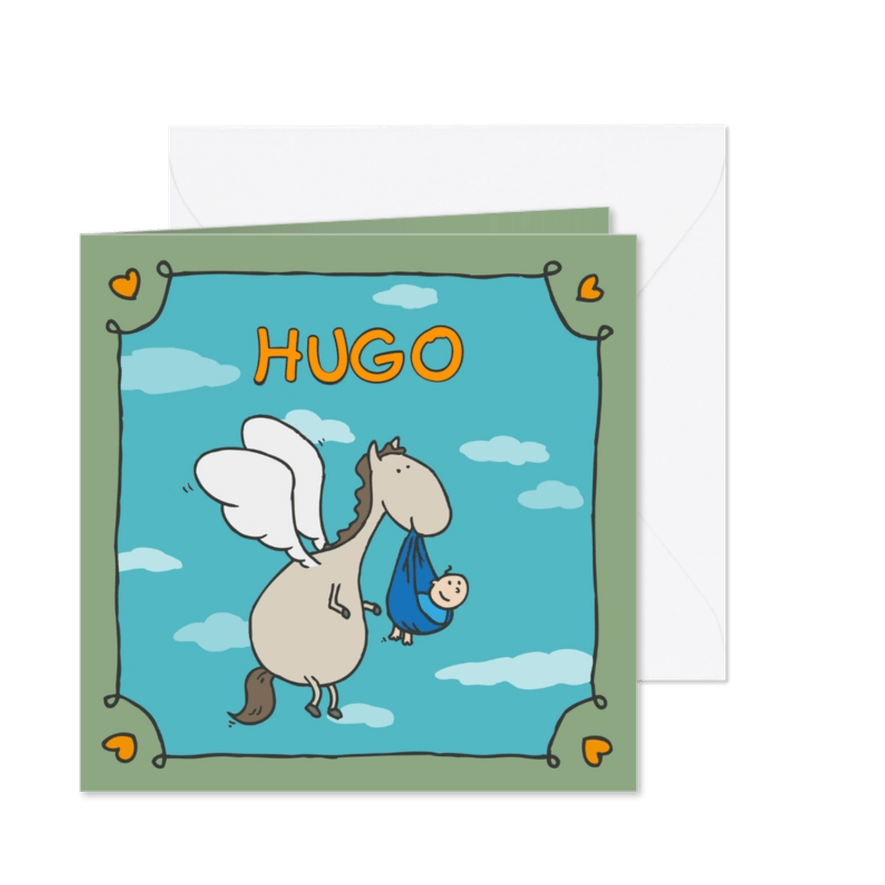 Geboortekaartje Pegasus - Kaartimpressie