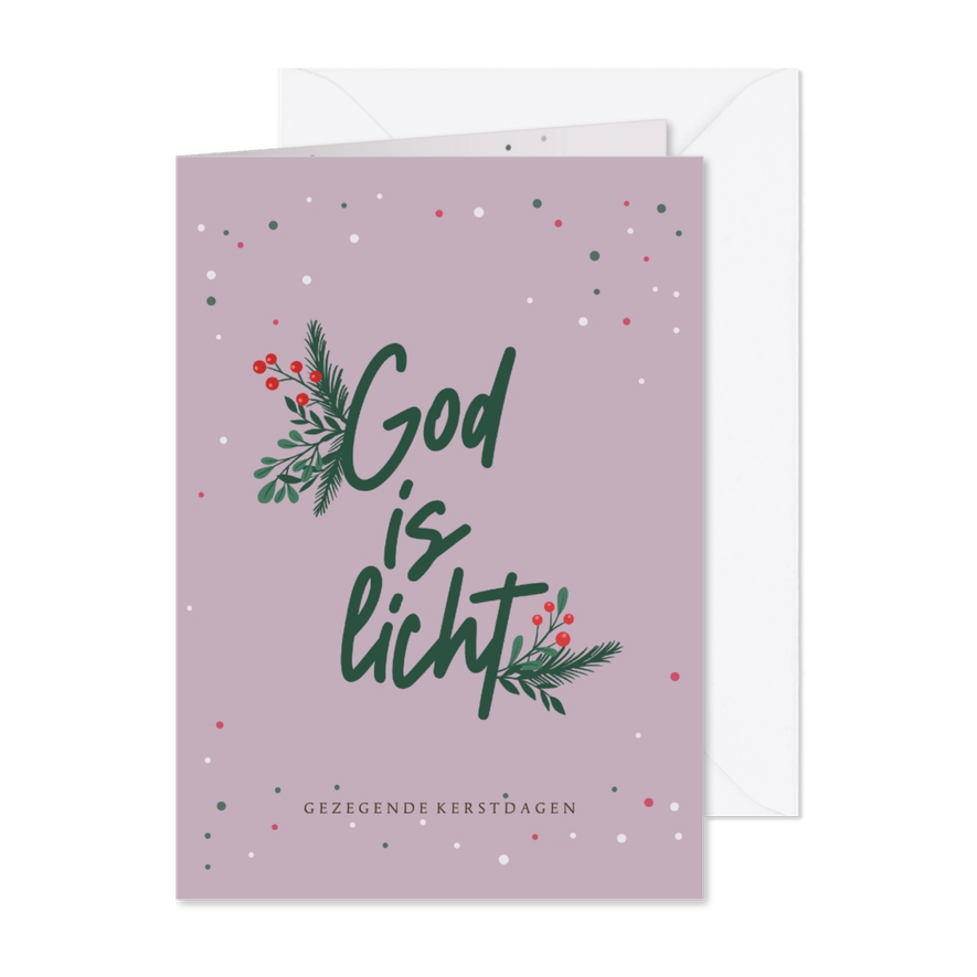 God is licht - christmas deco - kerstkaart - Kaartimpressie