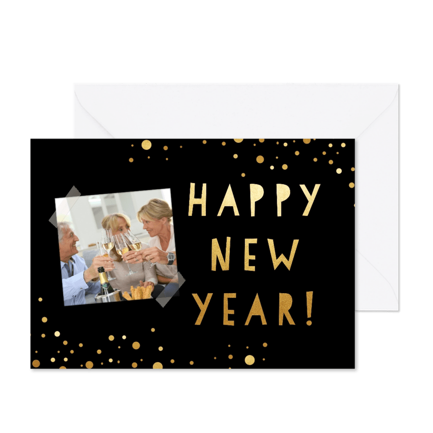 Gouden kaart nieuwjaar - SU - Kaartimpressie