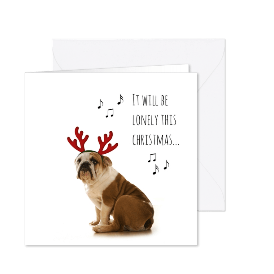 Grappige hond met gewei-isf - Kaartimpressie