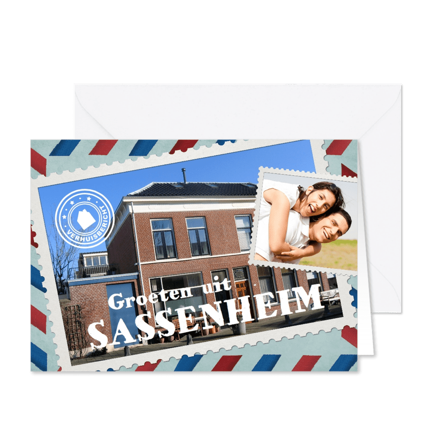 Groeten Uit verhuiskaart collage - Kaartimpressie