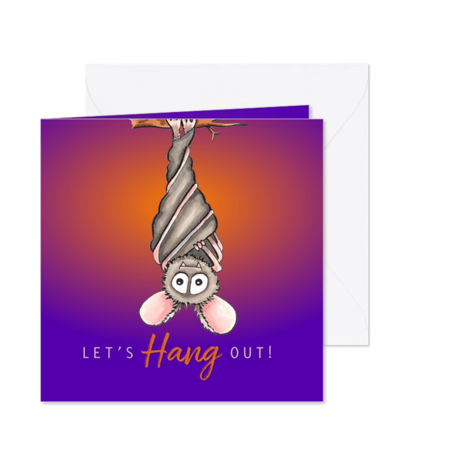 Halloween kaarten Let's hang out! - Kaartimpressie