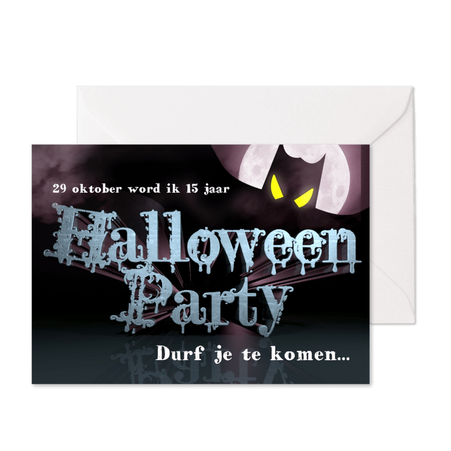 HALLOWEEN PARTY uitnodiging - Kaartimpressie