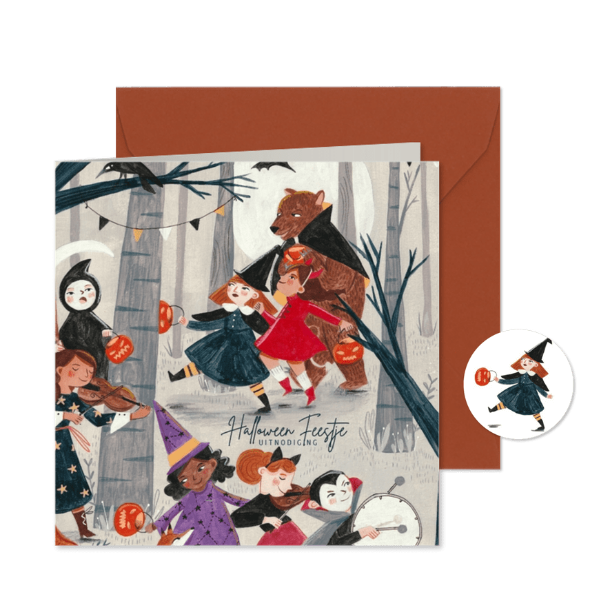 halloween verkleed feestje - Kaartimpressie