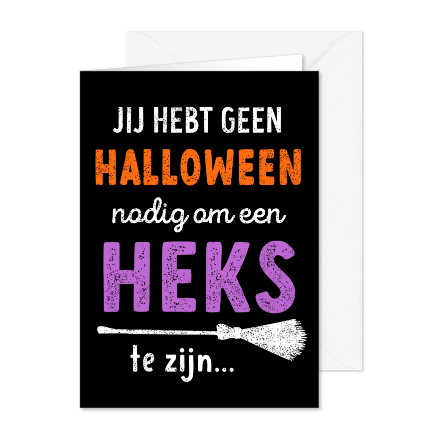 Halloweenkaart grappig vriendschap  - Kaartimpressie