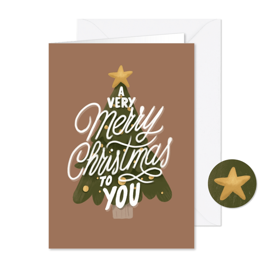 Handgetekende kerstkaart - Kaartimpressie