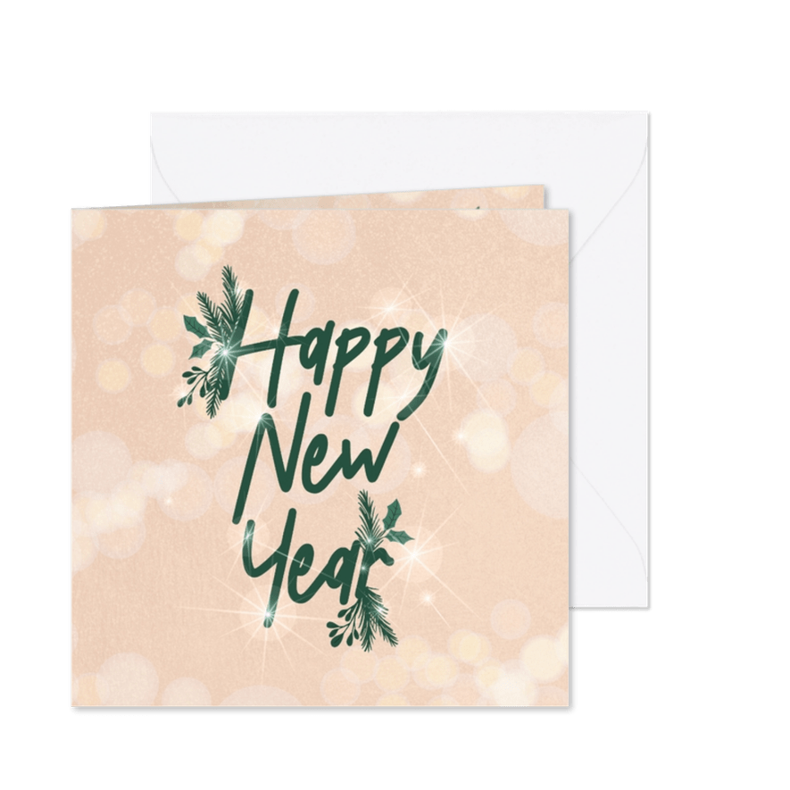 Happy New Year - sprakling - nieuwjaarskaart - Kaartimpressie