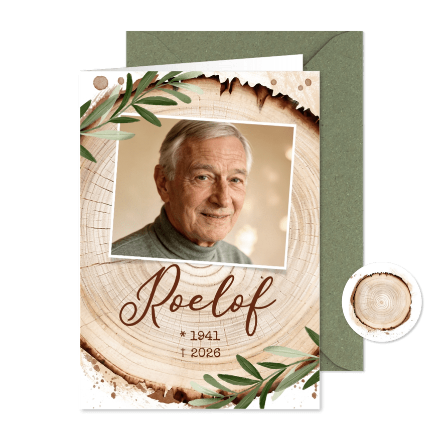 Herinneringskaart natuur boom foto takjes natuurlijk eco - Kaartimpressie