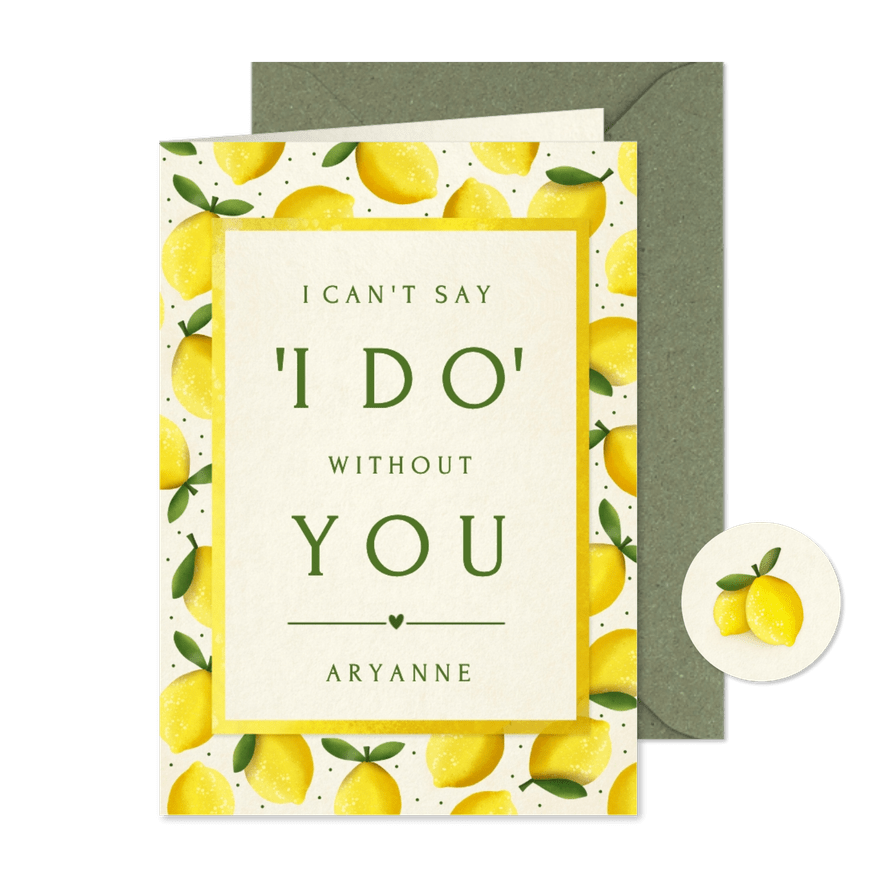 Hip en grappig kaartje om iemand als getuige te vragen  - Kaartimpressie