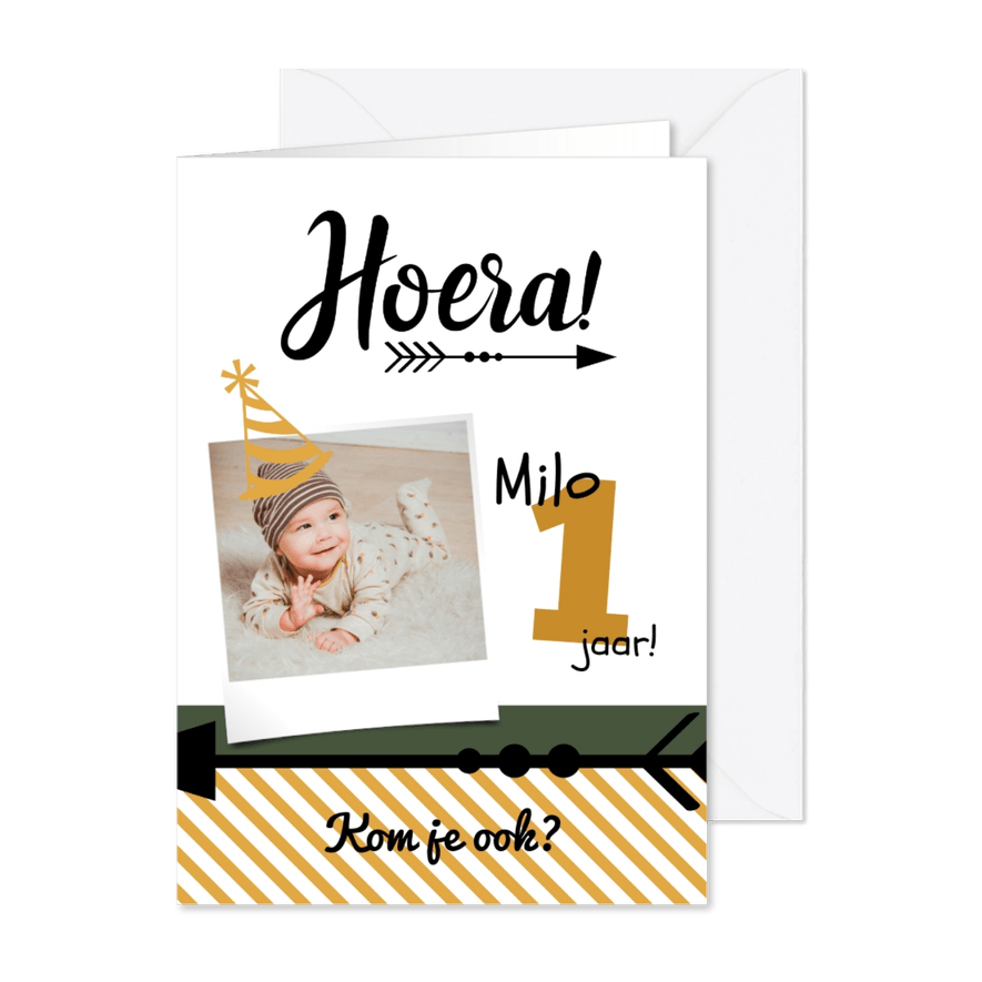 Hippe kaart met pijlen - Kaartimpressie