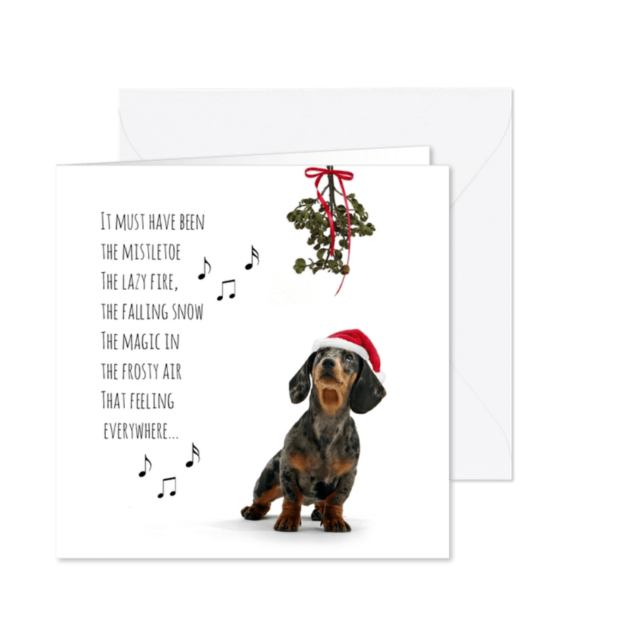 Hond onder de maretak-isf - Kaartimpressie