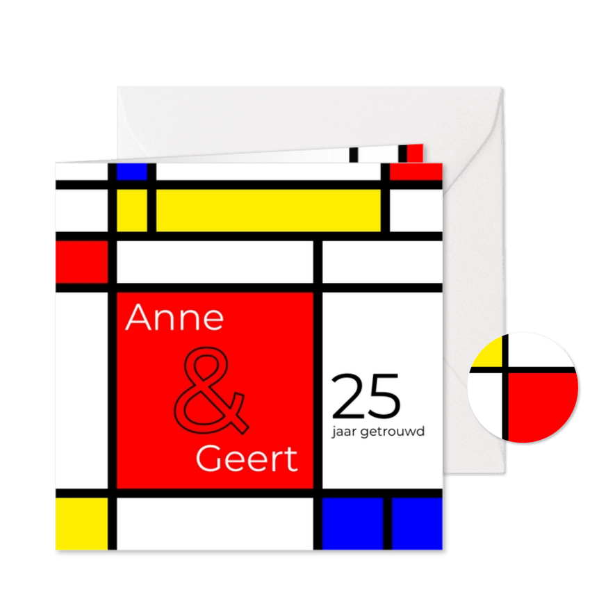 Huwelijksjubileum Mondriaan - Kaartimpressie