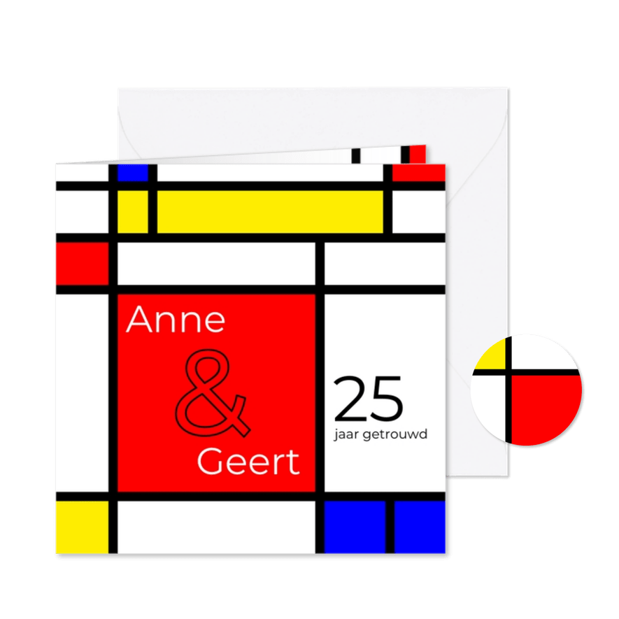 Huwelijksjubileum Mondriaan - Kaartimpressie