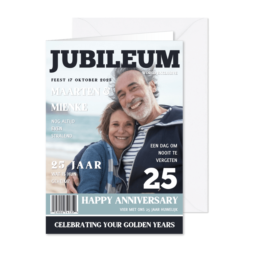 Huwelijksjubileum tijdschrift - Kaartimpressie