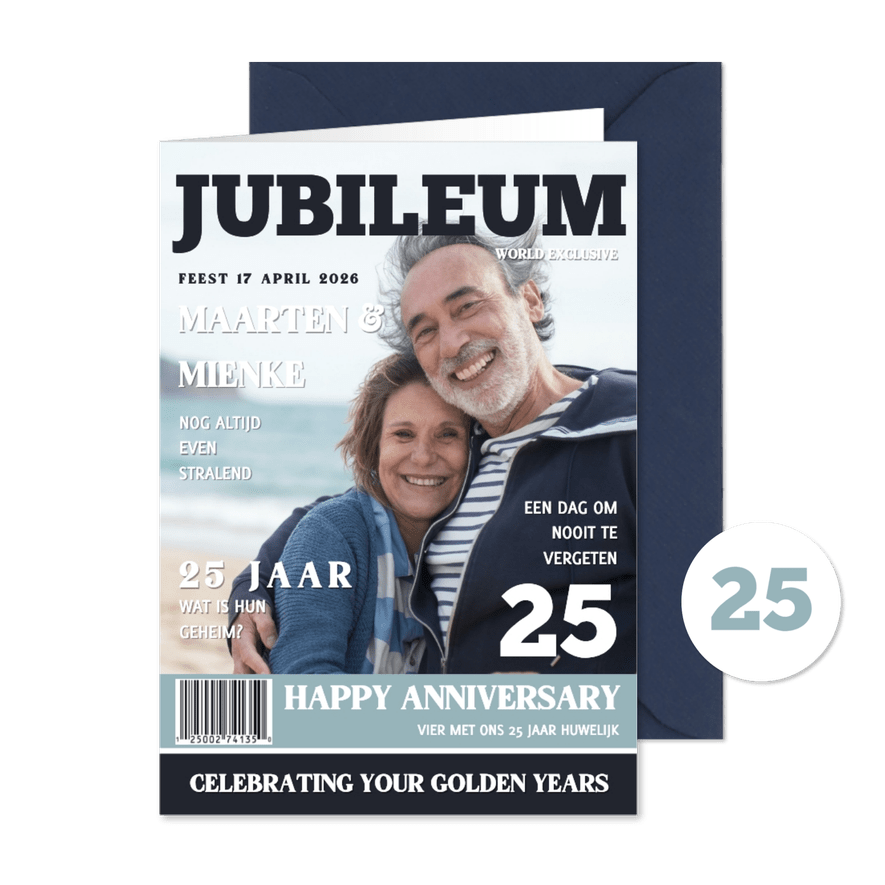 Huwelijksjubileum tijdschrift - Kaartimpressie