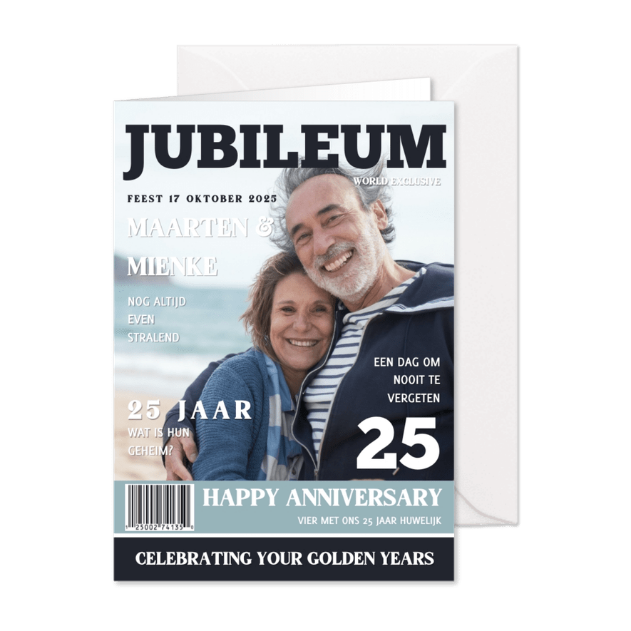 Huwelijksjubileum tijdschrift  - Kaartimpressie