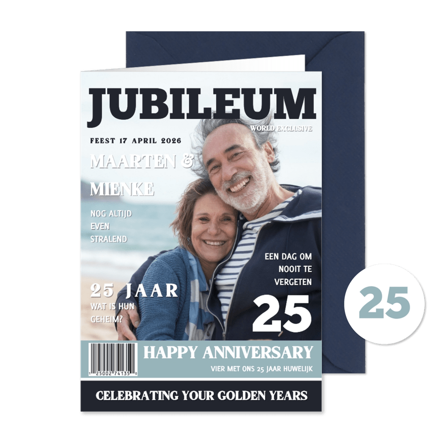 Huwelijksjubileum tijdschrift  - Kaartimpressie