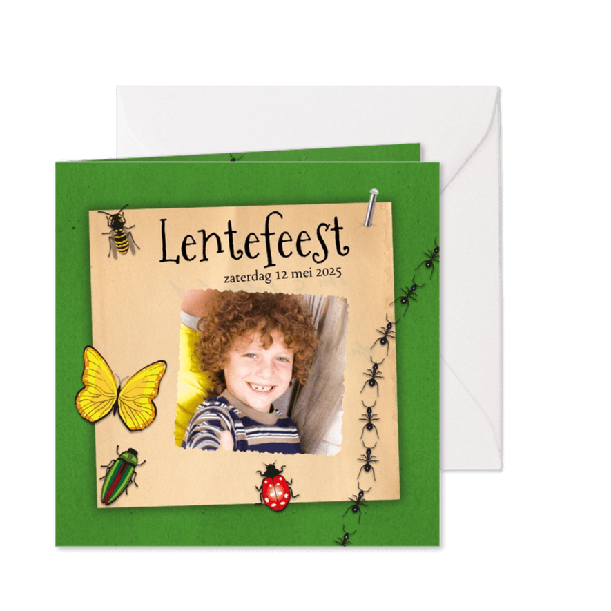 Insecten lente uitnodiging-isf - Kaartimpressie