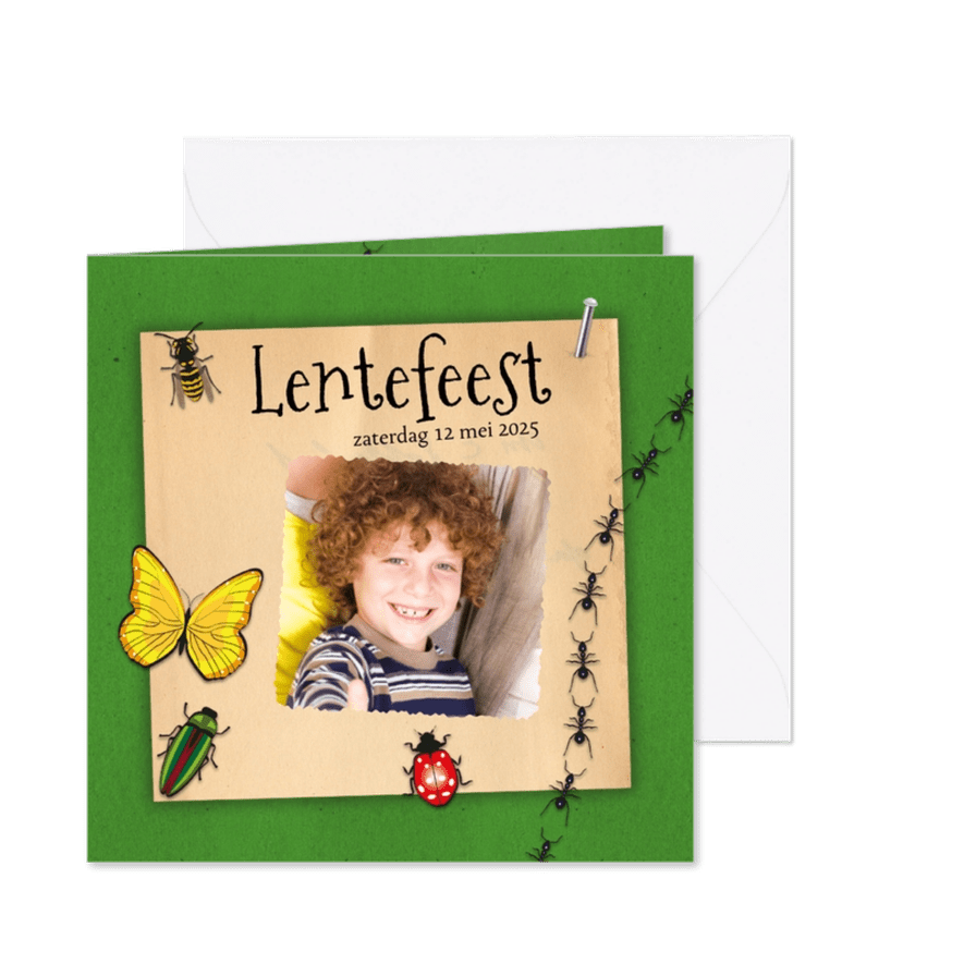 Insecten lente uitnodiging-isf - Kaartimpressie