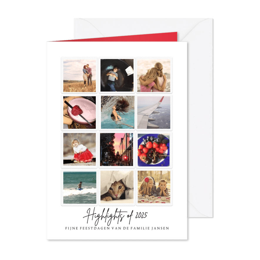 Instagram kerstkaart Highlights - Kaartimpressie
