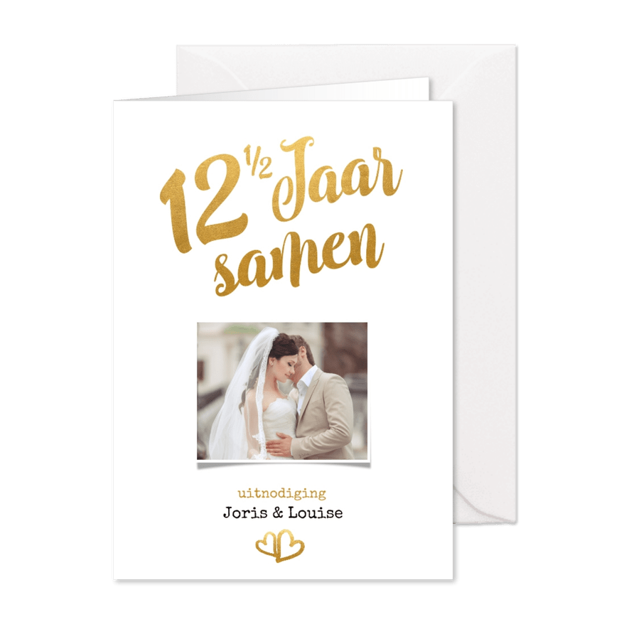 Jubileum 12 1/2 jaar samen goud - BK - Kaartimpressie