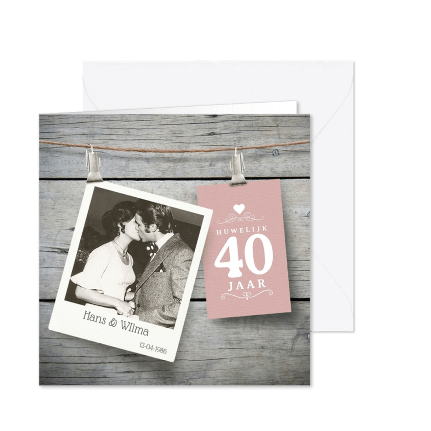 Jubileum 40 jaar hout - Kaartimpressie