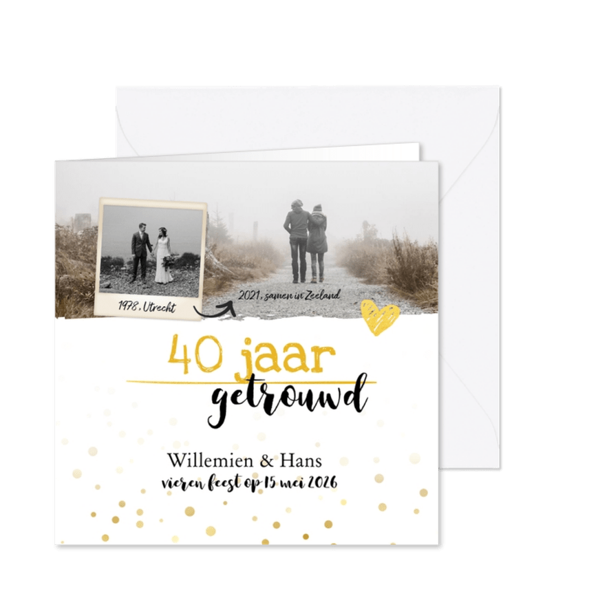 Jubileum - 40 jaar samen feestje foto - Kaartimpressie