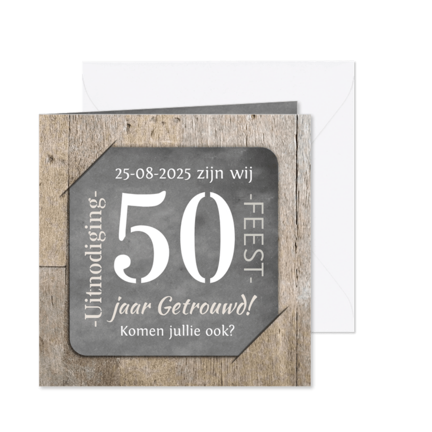 Jubileum 50 hout en foto RB - Kaartimpressie