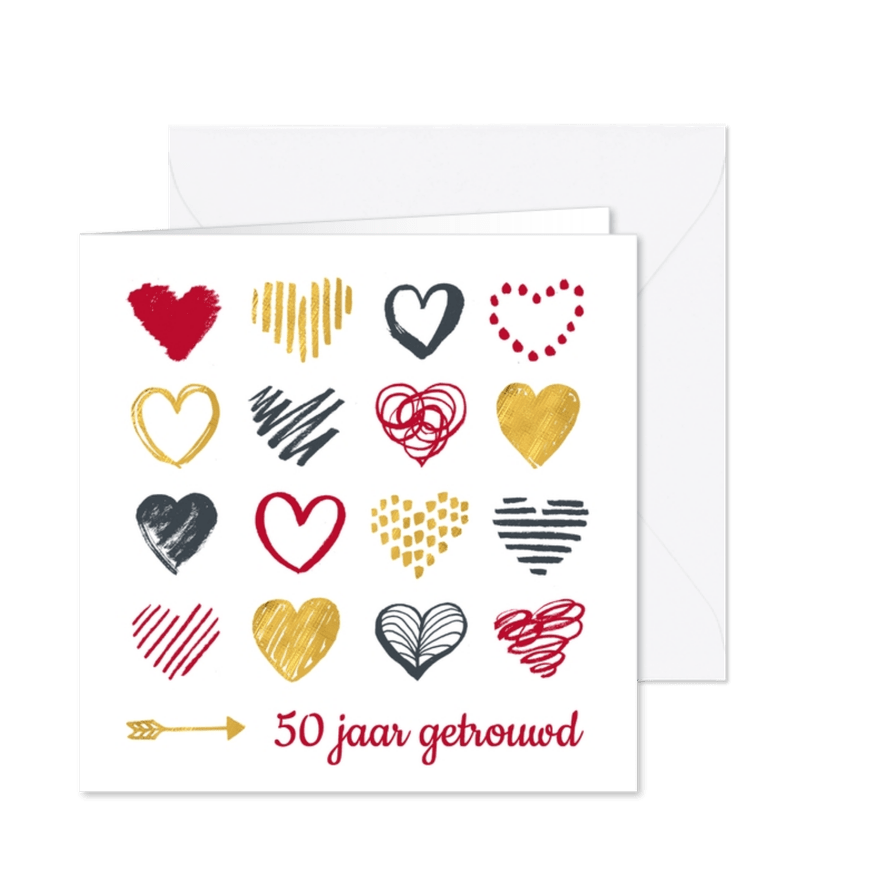 Jubileum 50 jaar hartjes - Kaartimpressie