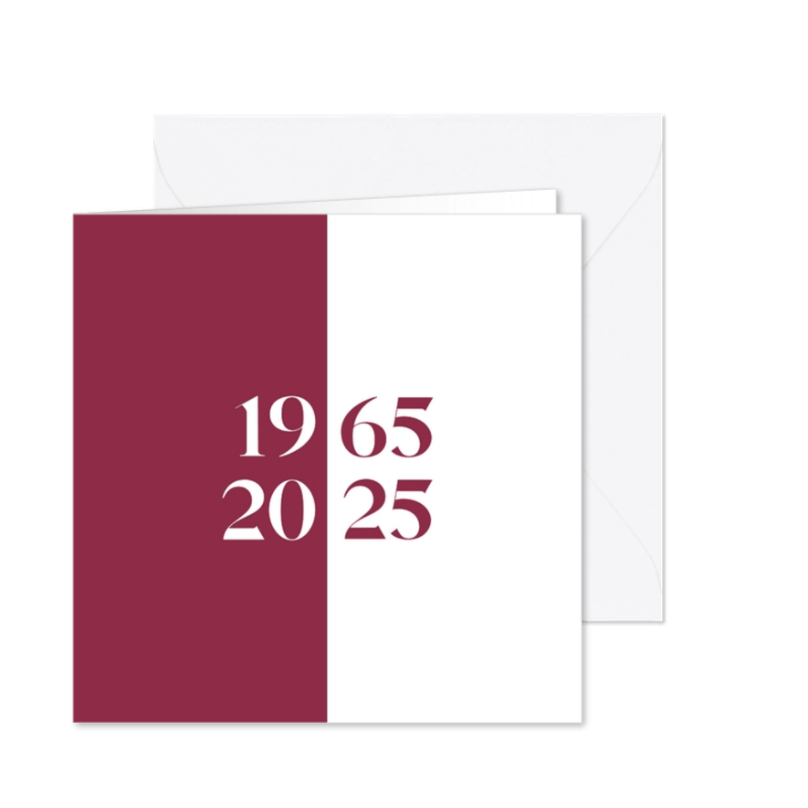 Jubileum 60 jaar getrouwd - Kaartimpressie