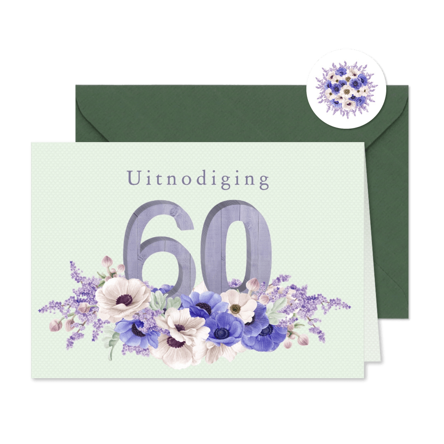 Jubileum anemonen 60 jaar - Kaartimpressie