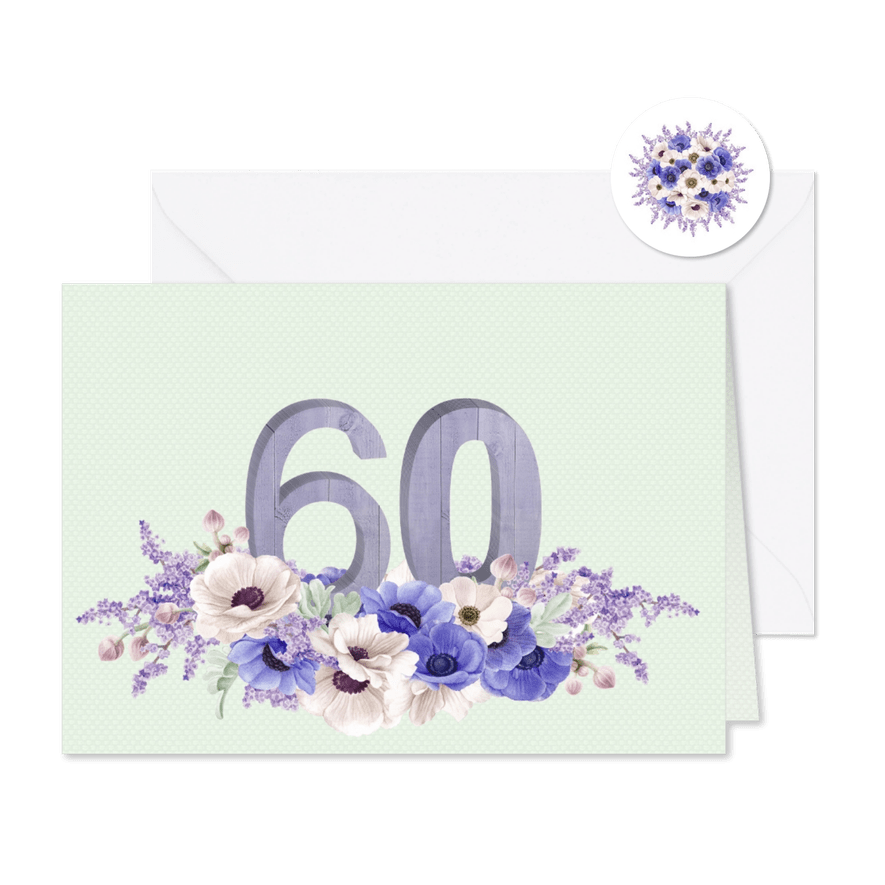 Jubileum anemonen 60 jaar - Kaartimpressie