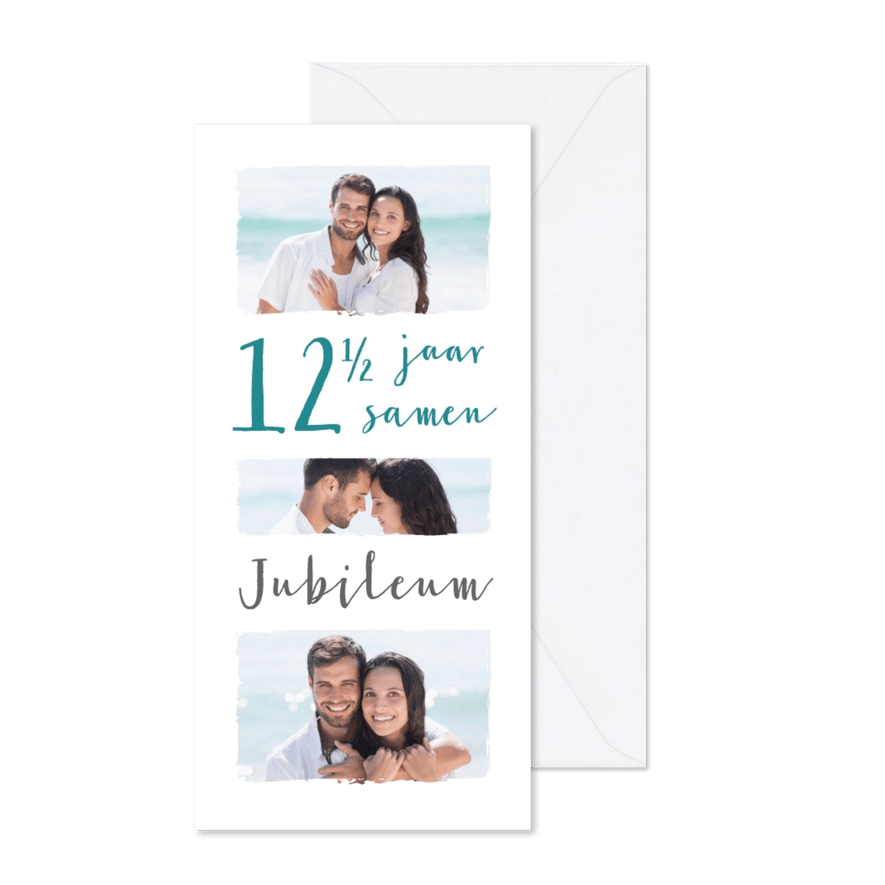 Jubileum collage 12 1/2 jaar 3 foto's - Kaartimpressie