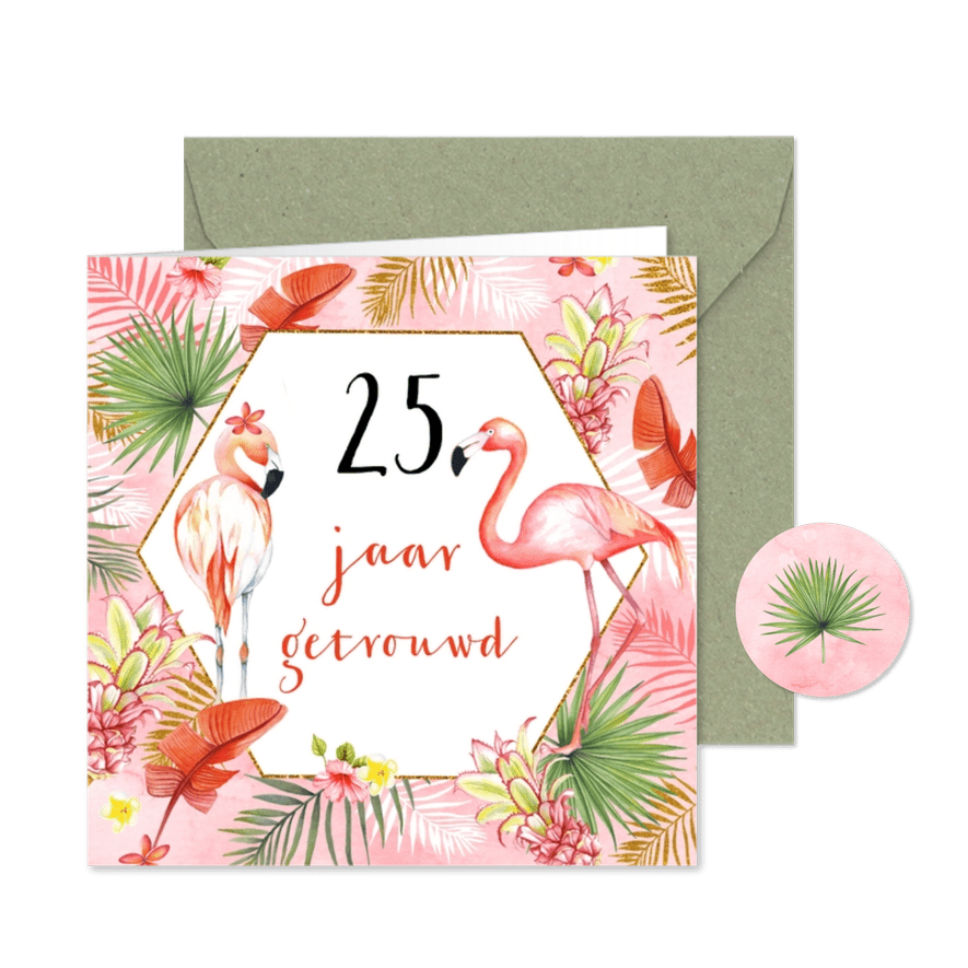 Jubileum flamingostel - Kaartimpressie