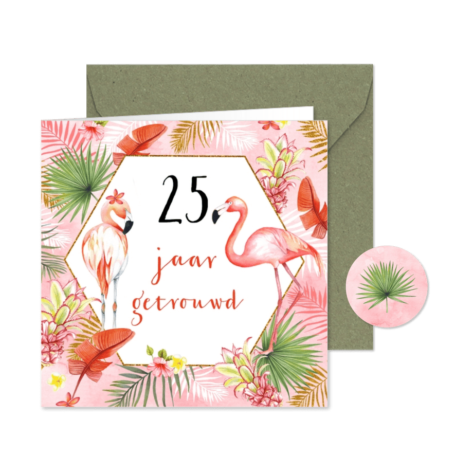 Jubileum flamingostel - Kaartimpressie