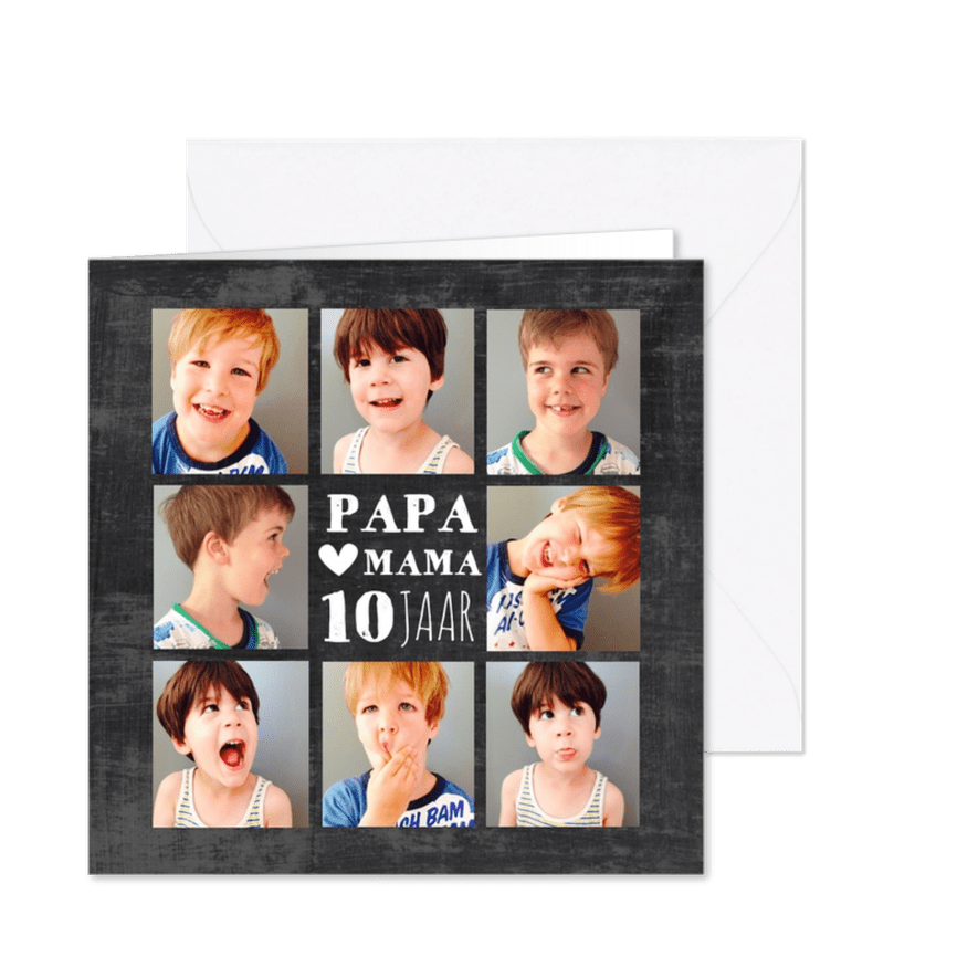 Jubileum kaart krijt bord - Kaartimpressie