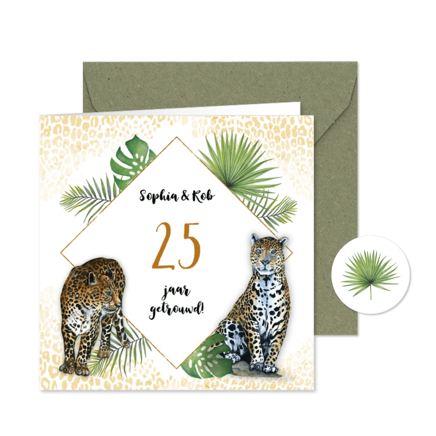 Jubileum panters - Kaartimpressie