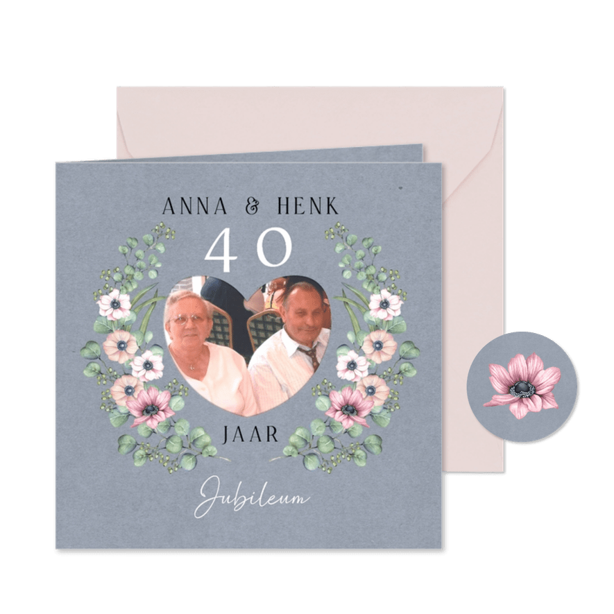 Jubileumkaart annemoontakken - Kaartimpressie
