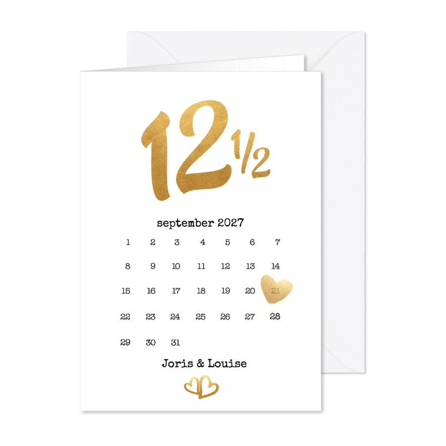 Kalender jubileum 12 1/2 jaar - BK - Kaartimpressie