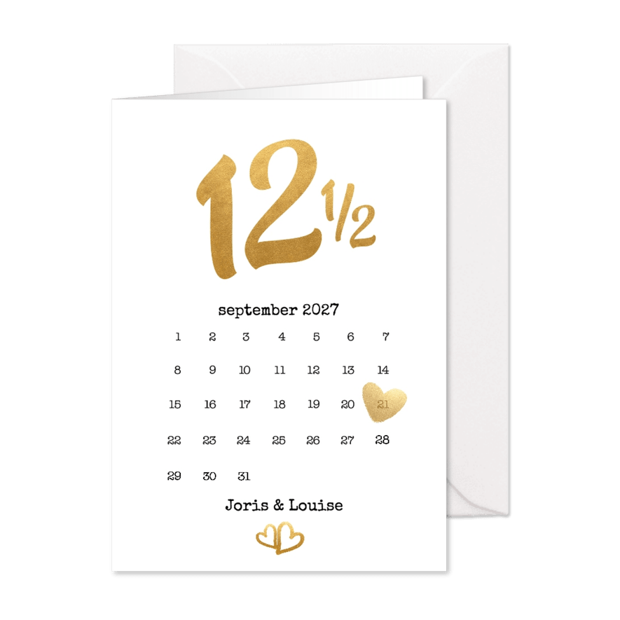 Kalender jubileum 12 1/2 jaar - BK - Kaartimpressie