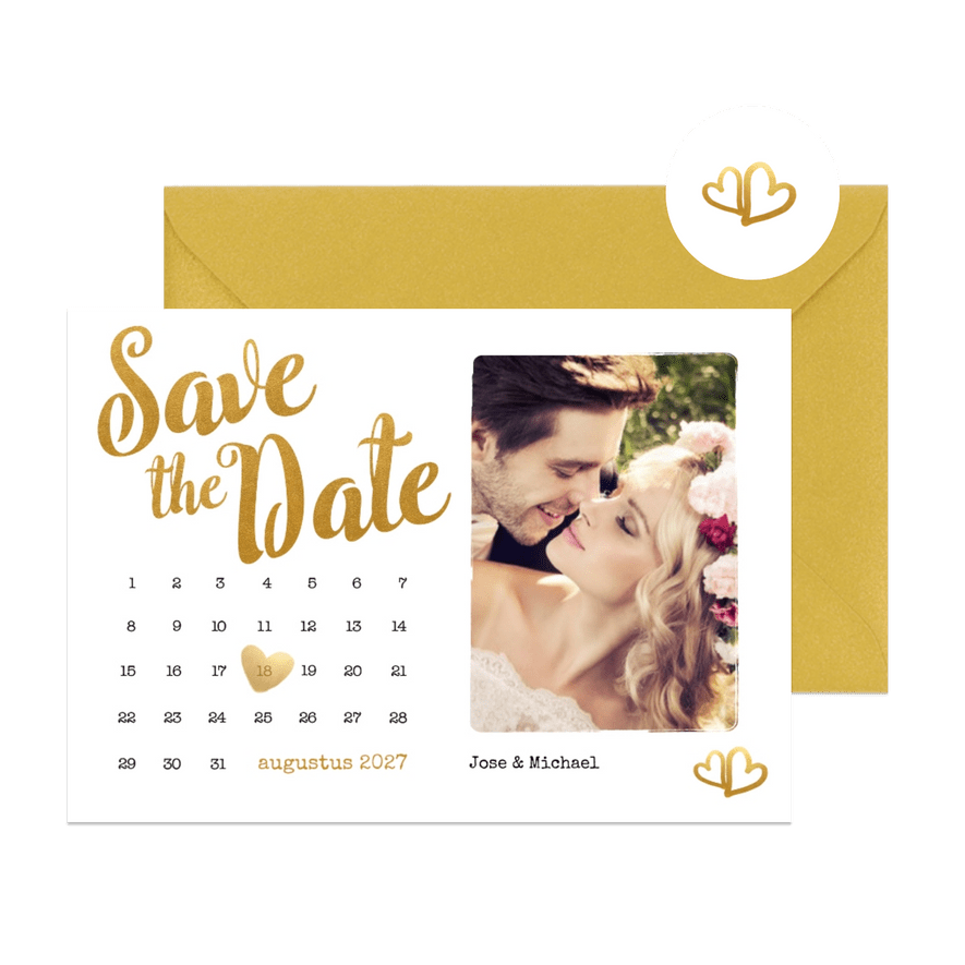 Kalender Save the Date foto - BK - Kaartimpressie