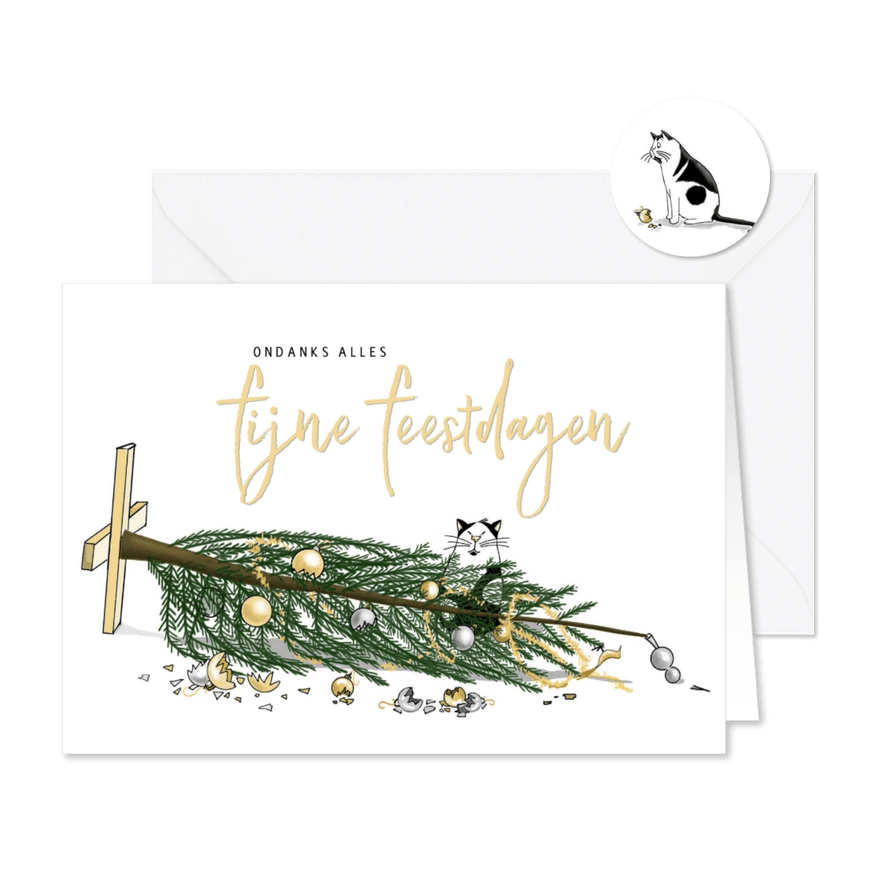 Kerst - de boom is gevallen... - Kaartimpressie